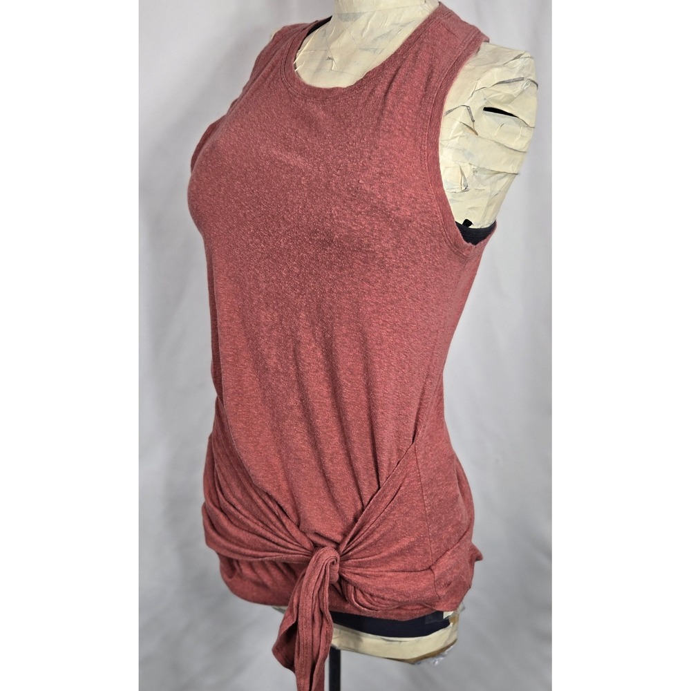 Aerie Womens Tank Top Knot Sleeveless Casual Heather Red Size XS Casual Chic